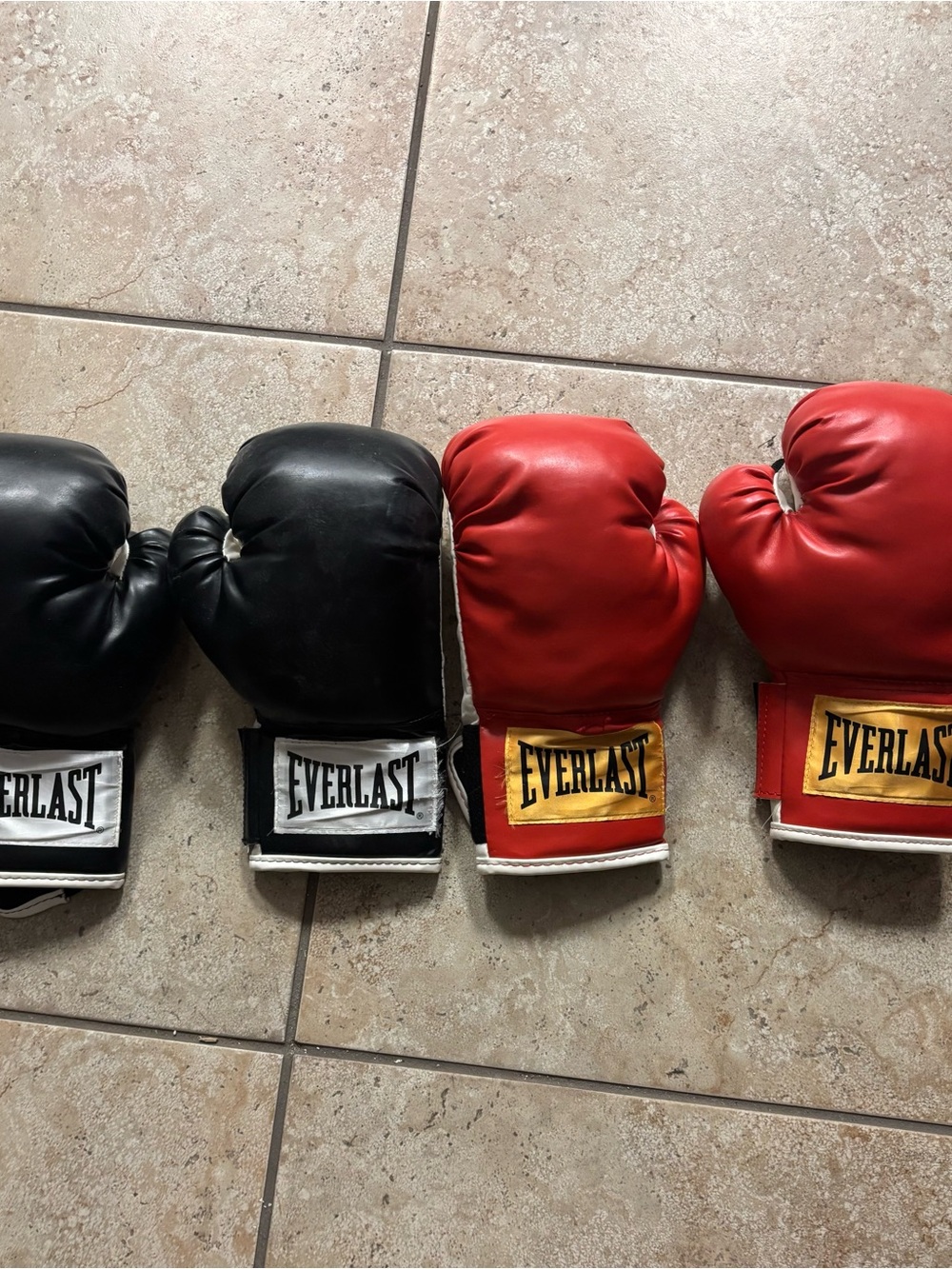 Everlast Kids Boxing Gloves Set in Black and Red